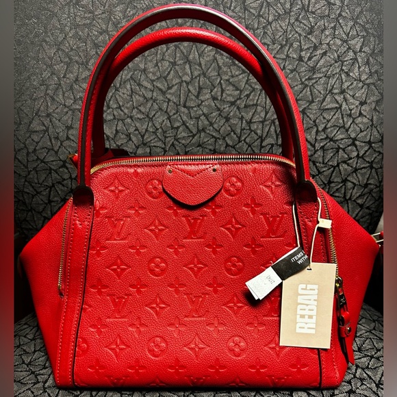 Louis Vuitton Empriente Marais MM Monogram Red Cerise Handbag Satchel Poignant - Picture 2 of 16